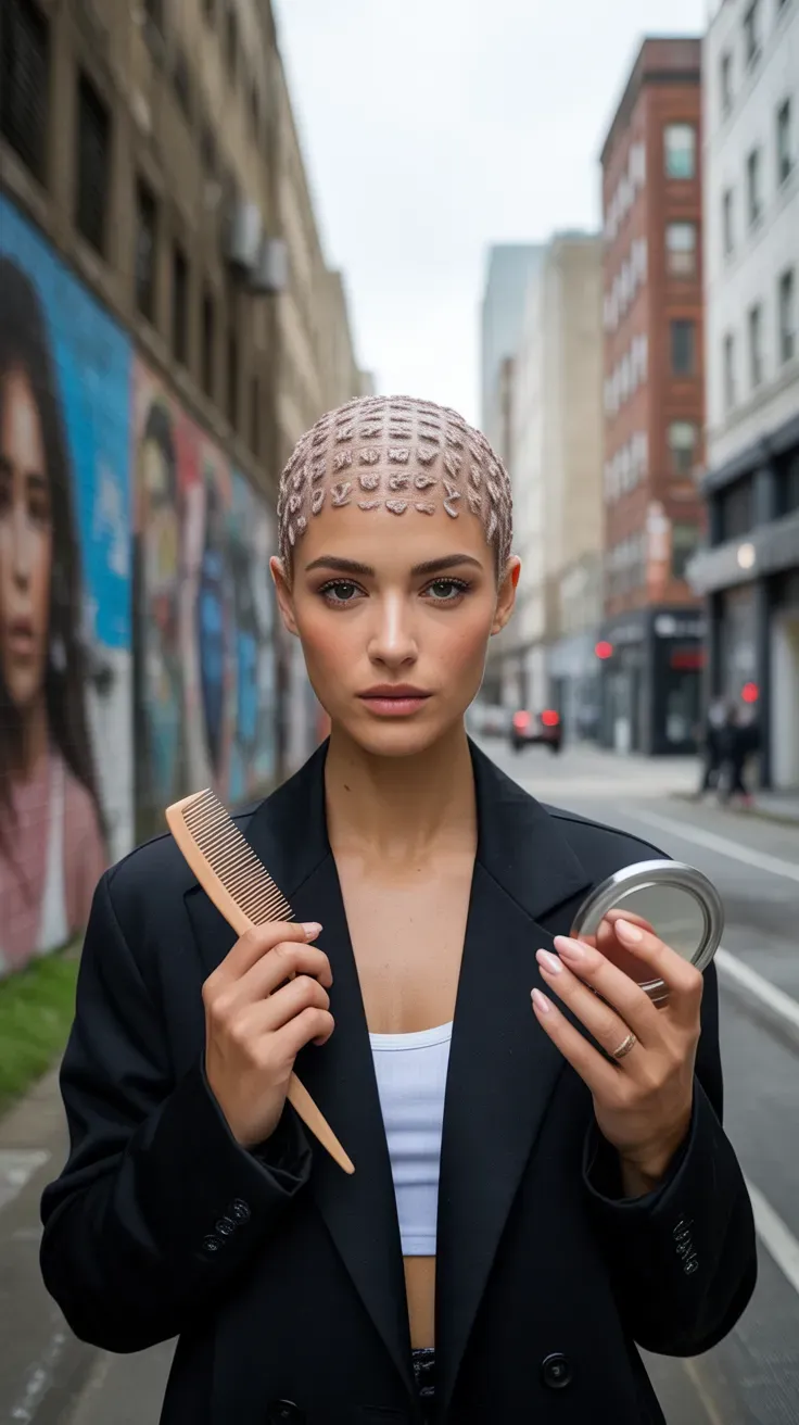 Piecey textured crop haircut with defined separated pieces