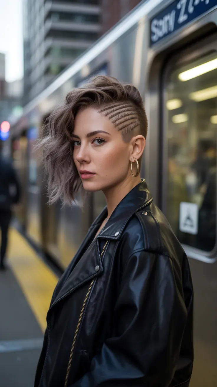 Woman with a wolf cut styled with defined piecey ends using texturizing paste
