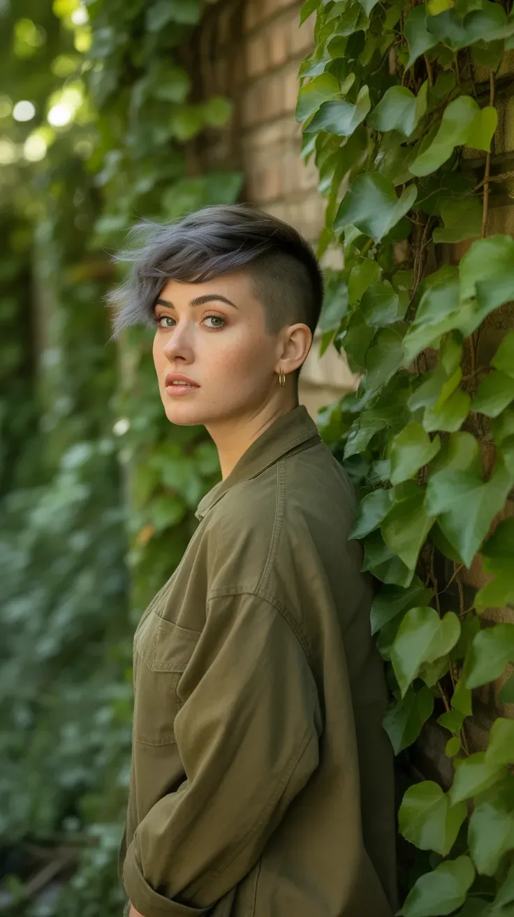Woman with a wolf cut featuring soft razor-cut ends for added texture