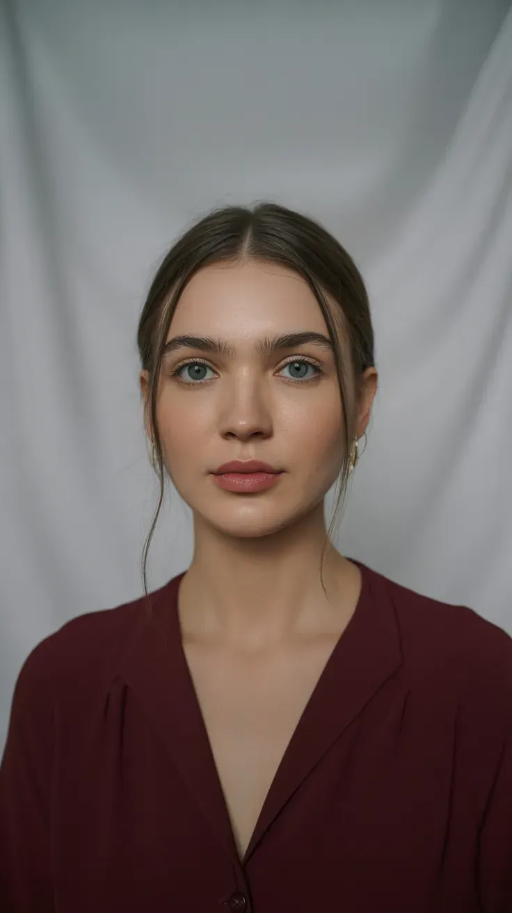 Woman with medium-length hair styled with a soft side part